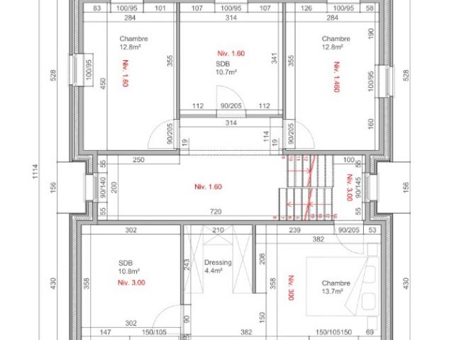 Gahima : Habitation unifamiliale sur le principe de demi-niveaux.